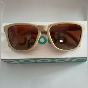 Cream Sunglasses with Brown Lenses